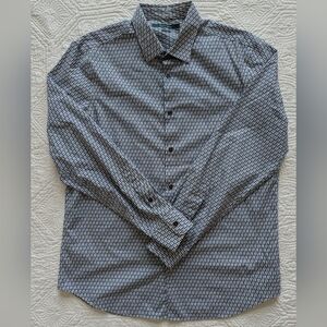 Perry Ellis Monochrome Patterned Button-Down Shirt